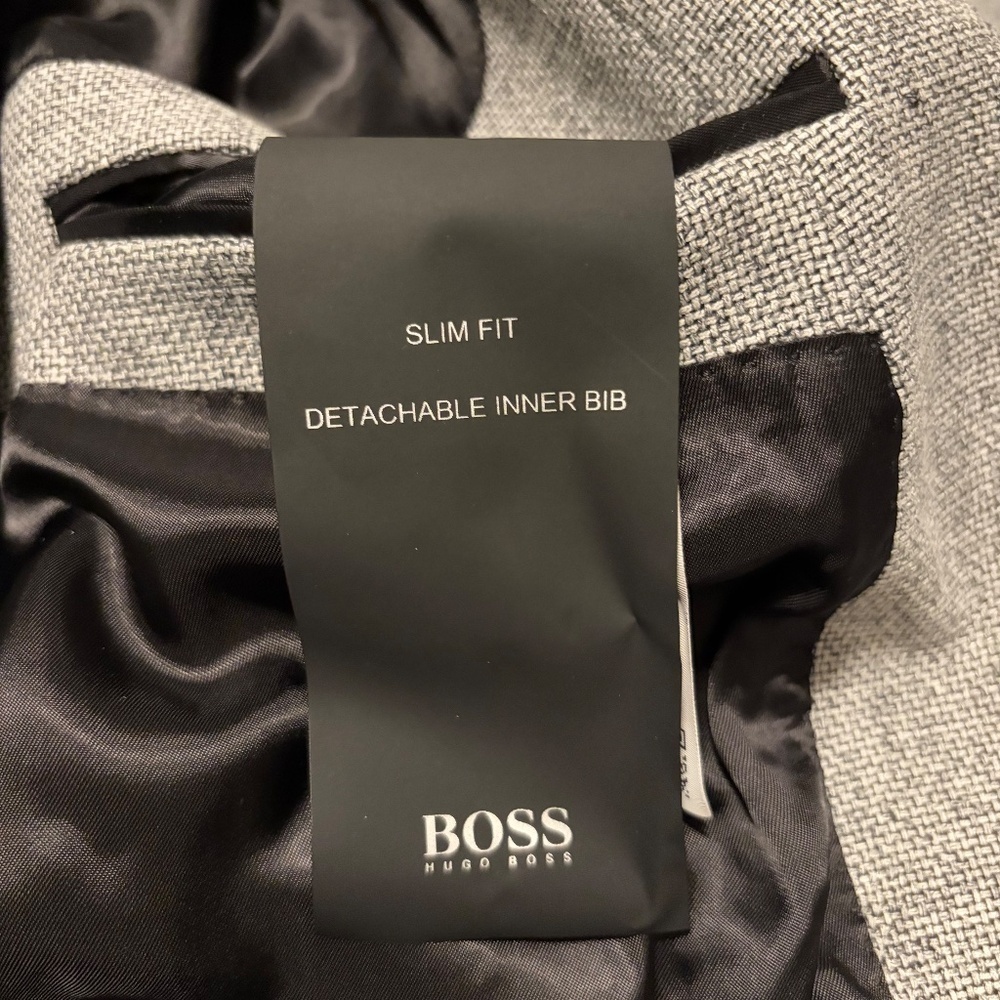 Boss Mens Sport Coat with Removable Puffer Vest Black Grey Size 44L - Picture 3 of 6